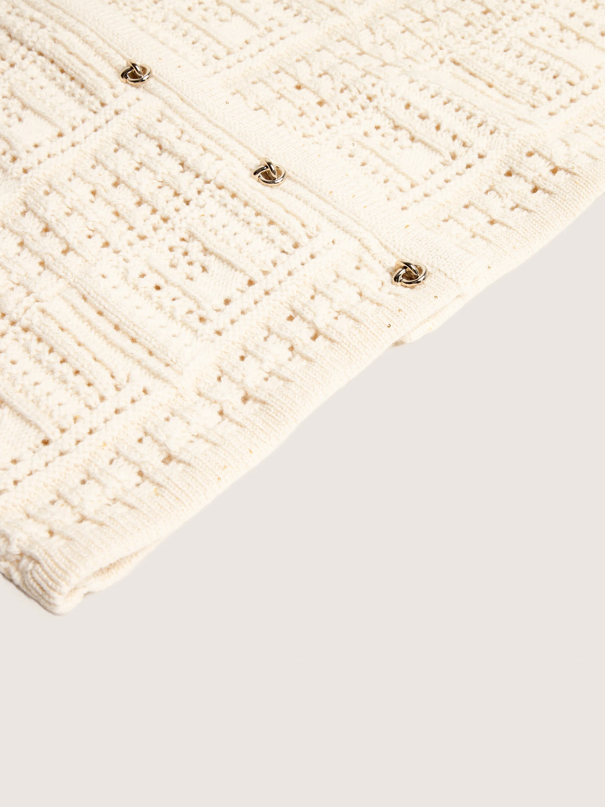 Thea Wool/Cashmere Crochet Cardigan - Image 8