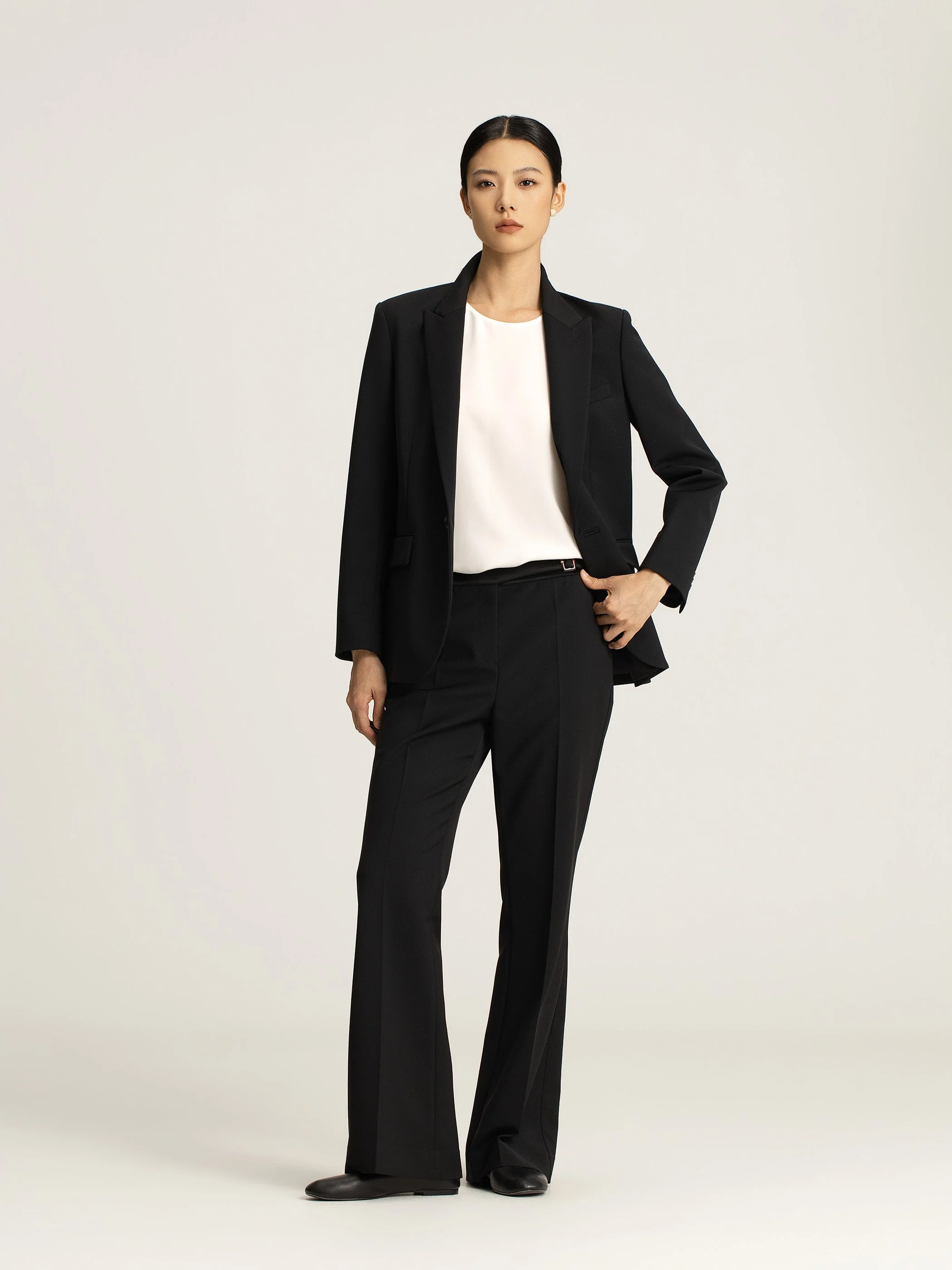 Thea Tweed Wide Leg Trouser - Image 2
