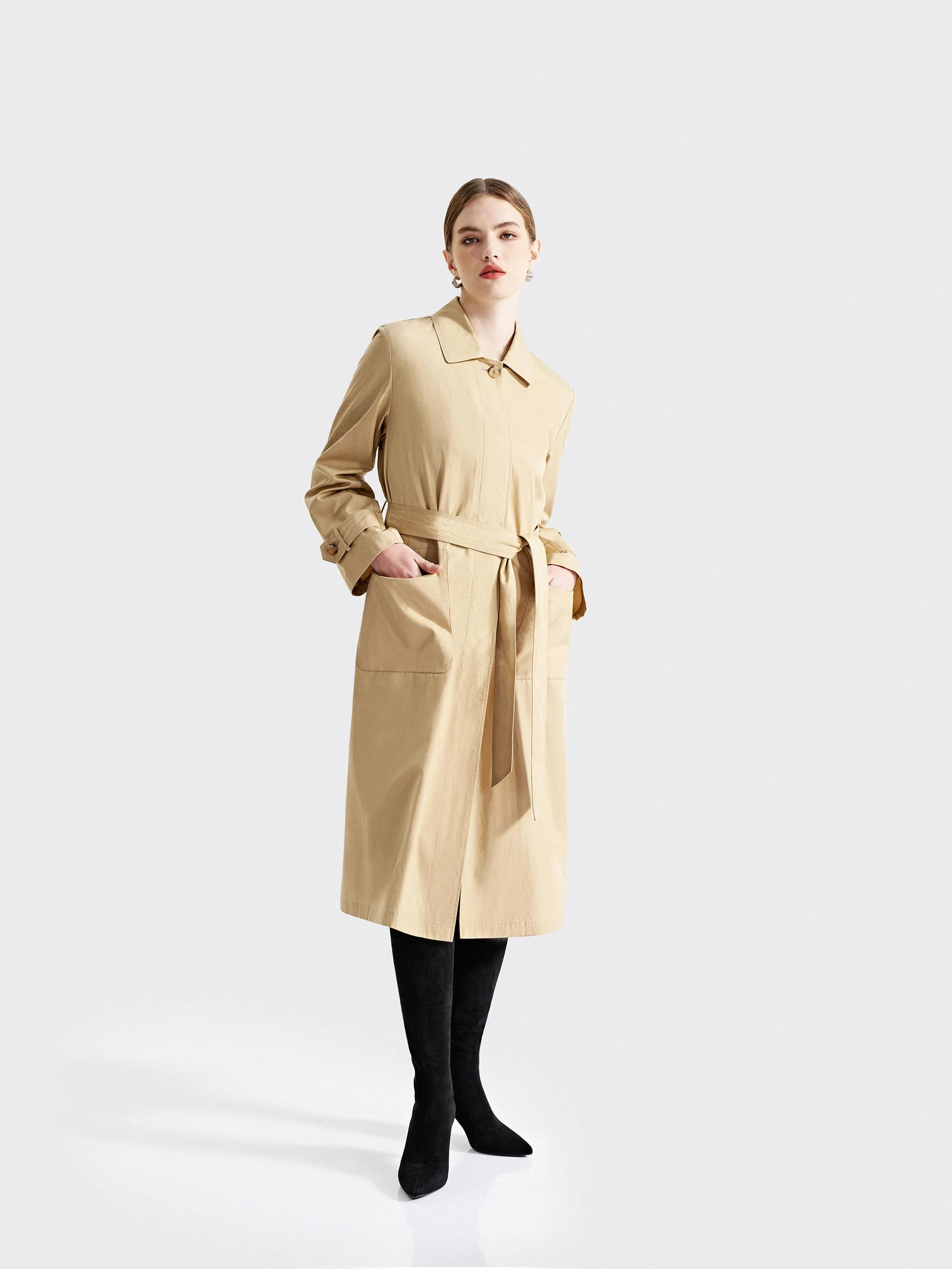 VALORA LIGHTWEIGHT COTTON TRENCH COAT - Image 3
