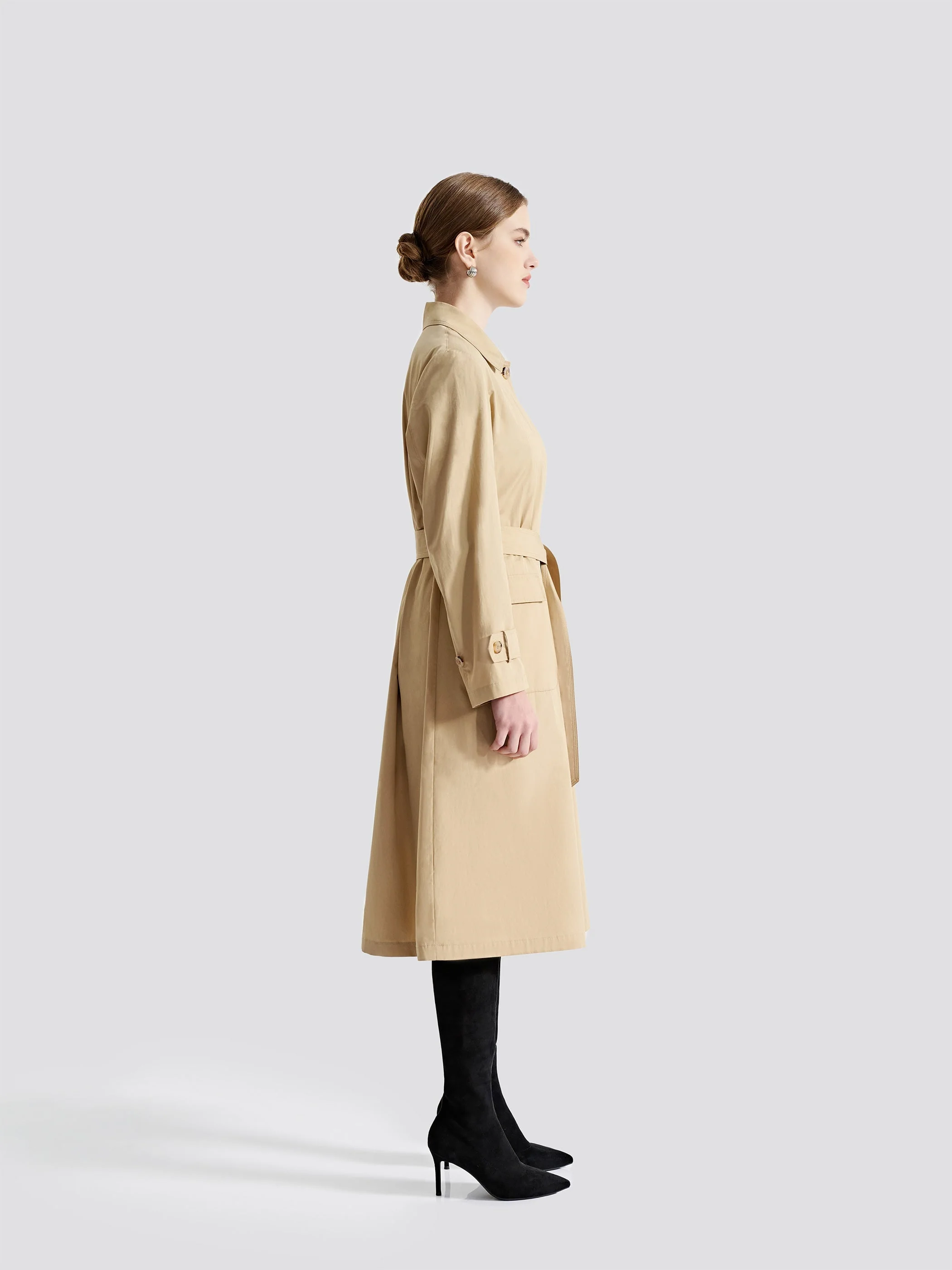 VALORA LIGHTWEIGHT COTTON TRENCH COAT - Image 4