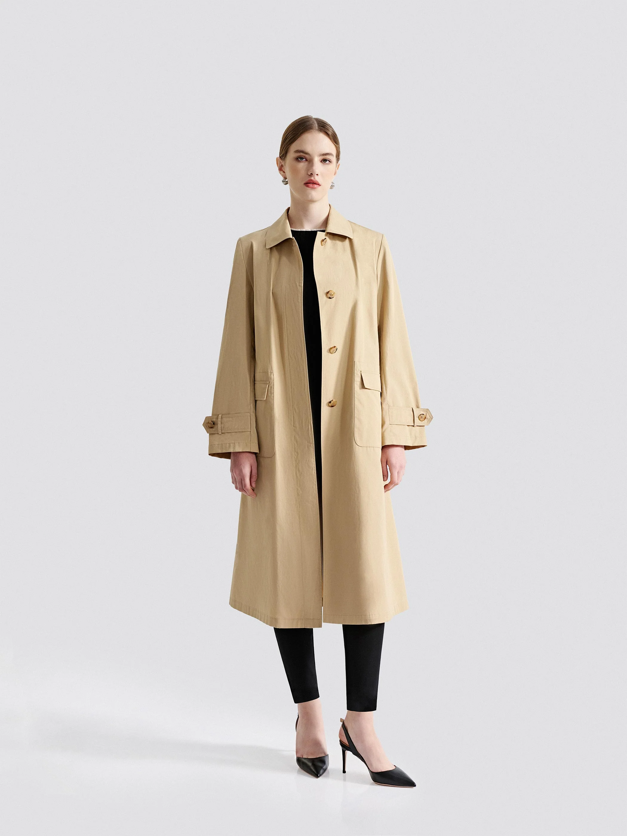 VALORA LIGHTWEIGHT COTTON TRENCH COAT - Image 6