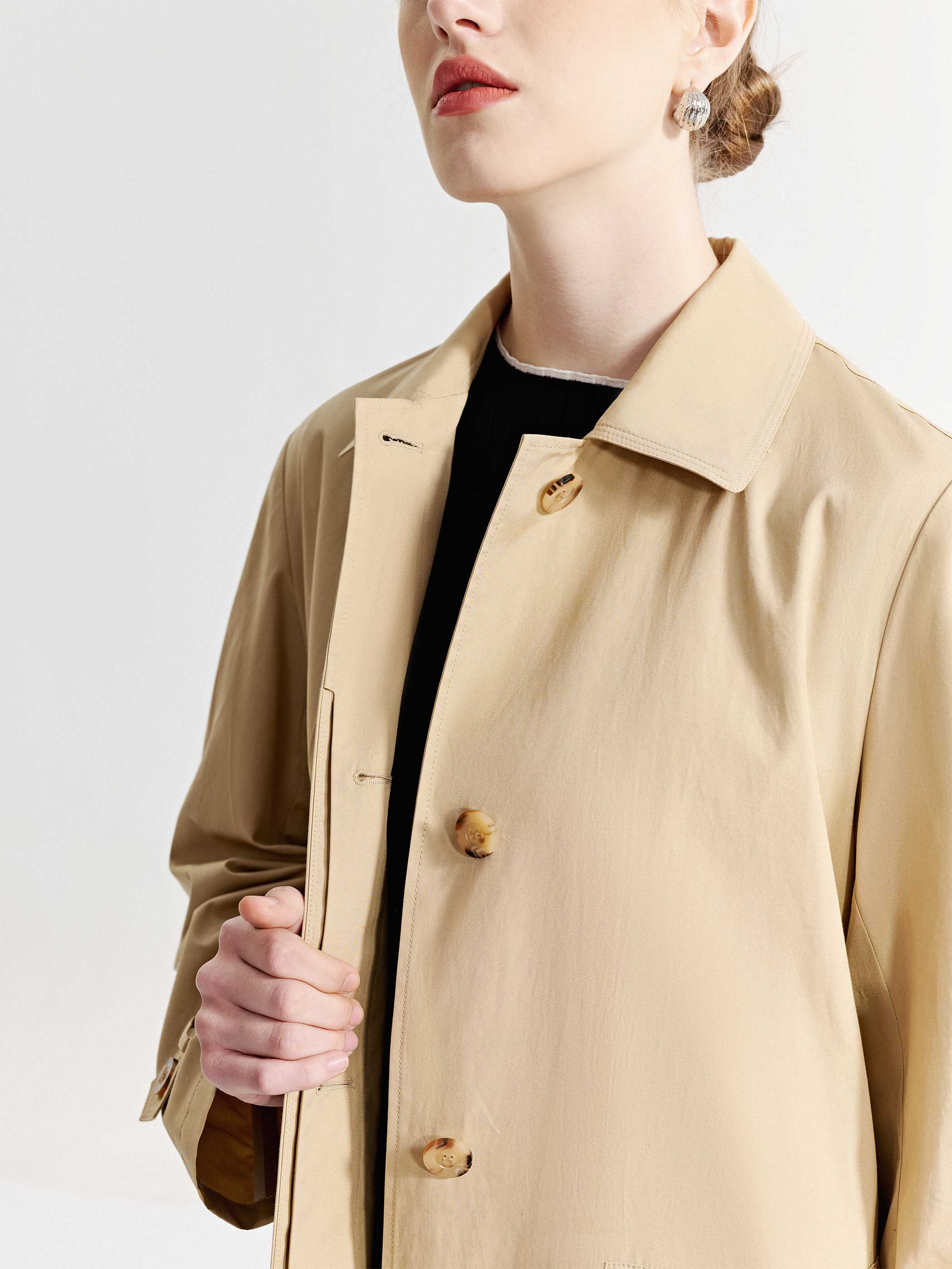 VALORA LIGHTWEIGHT COTTON TRENCH COAT - Image 7