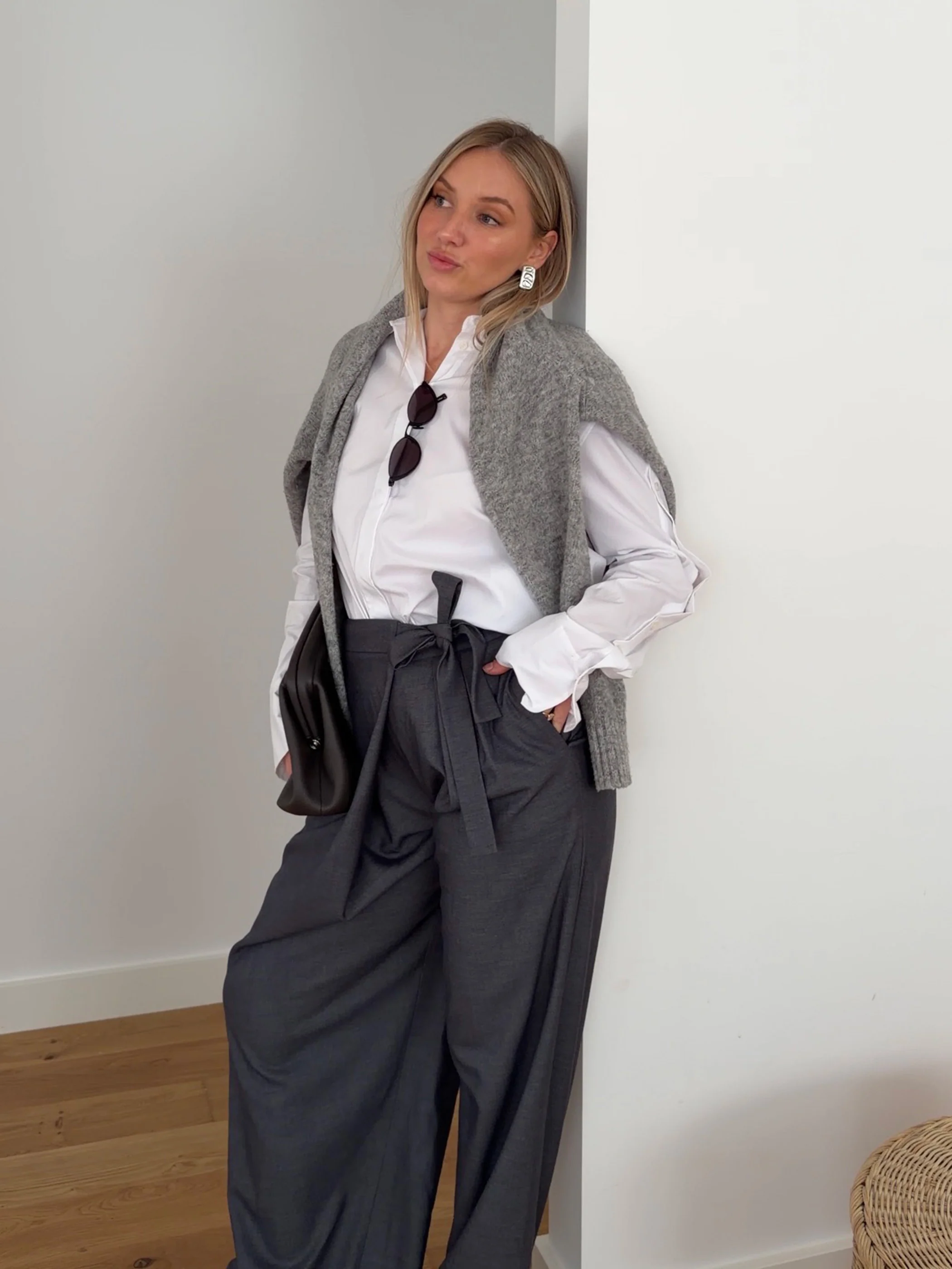 Amira Asymmetrical Pleated Trousers - Image 6