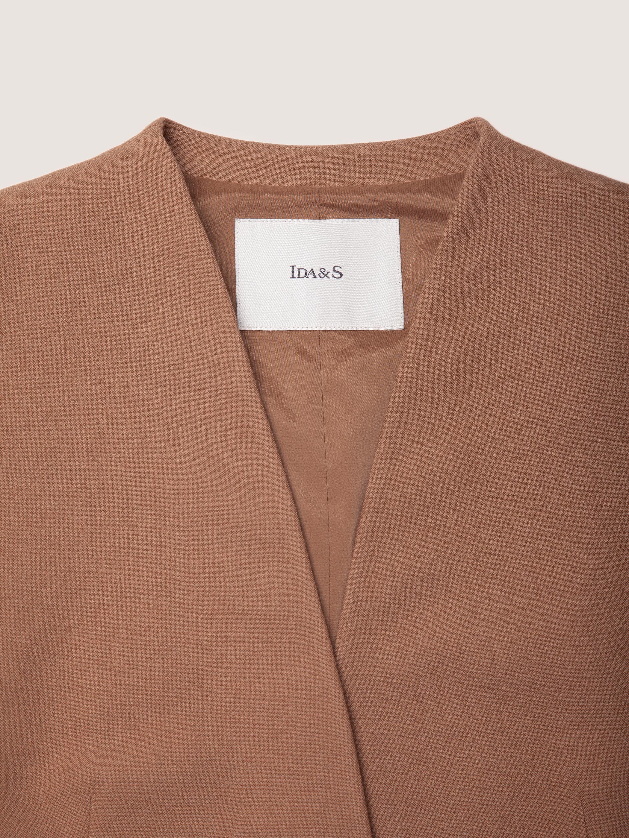 SIENNA WOOL COLLARLESS SUIT JACKET - Image 11