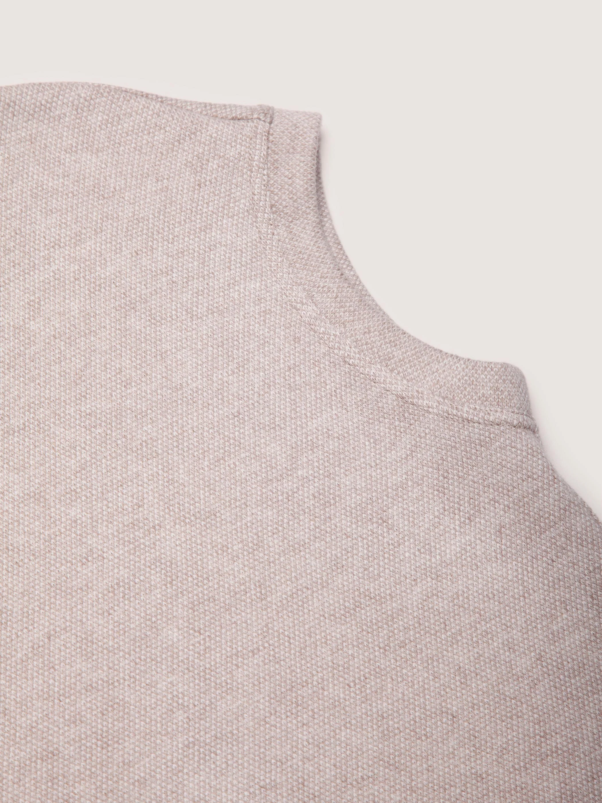WOOL CASHMERE CAP SLEEVES SHEATH DRESS - Image 10