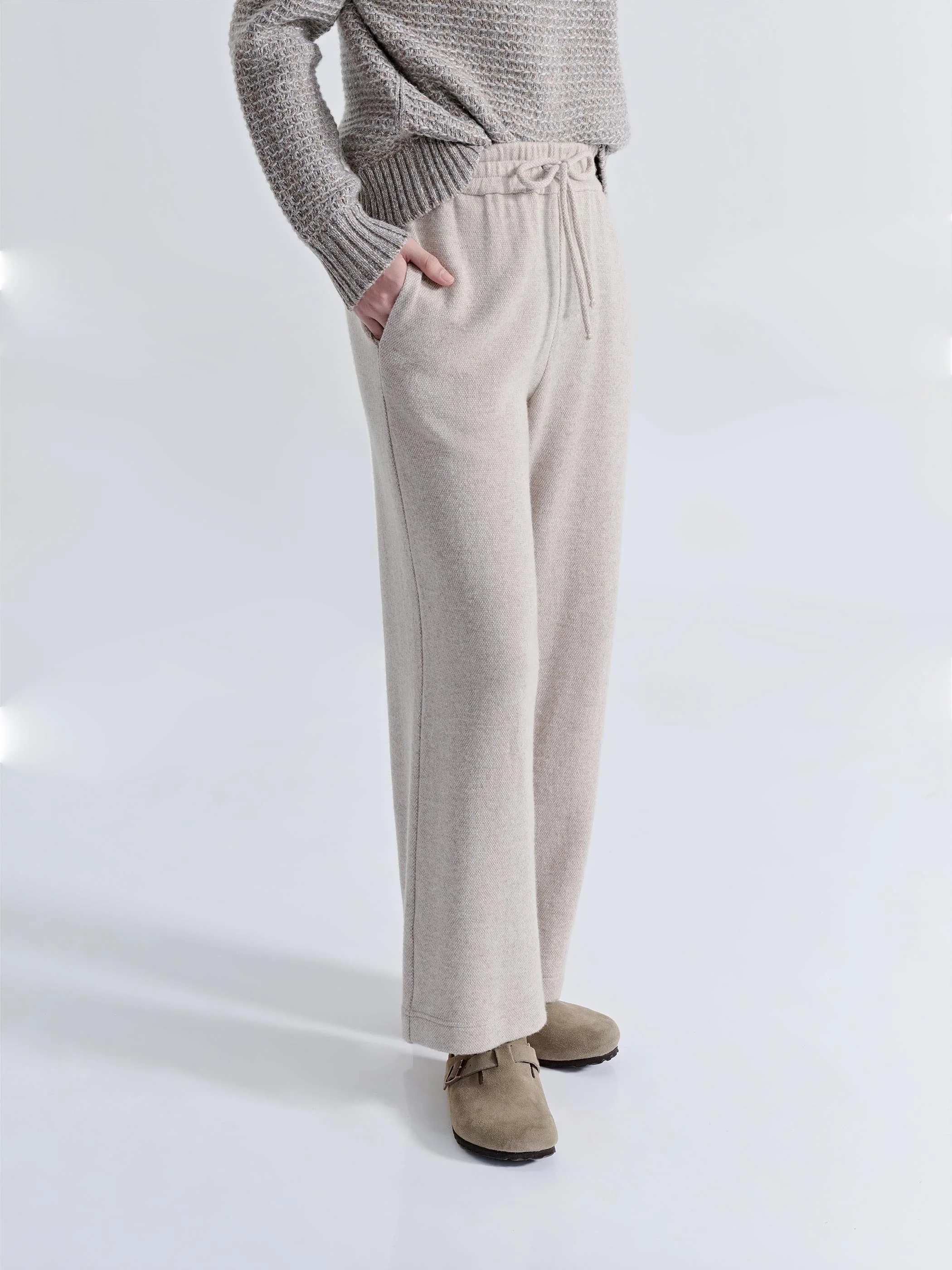 MAYA WOOL CASHMERE STRAIGHT LEG PANTS - Image 3