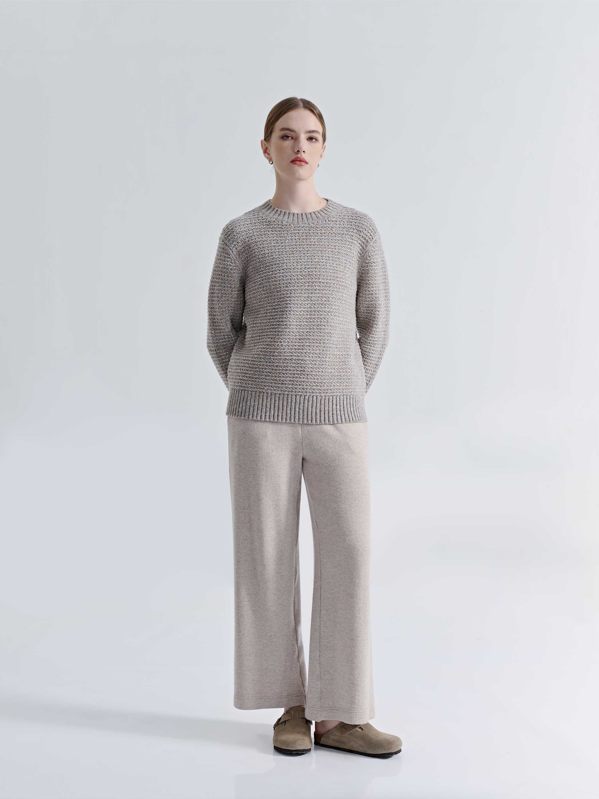 MAYA WOOL CASHMERE STRAIGHT LEG PANTS - Image 5