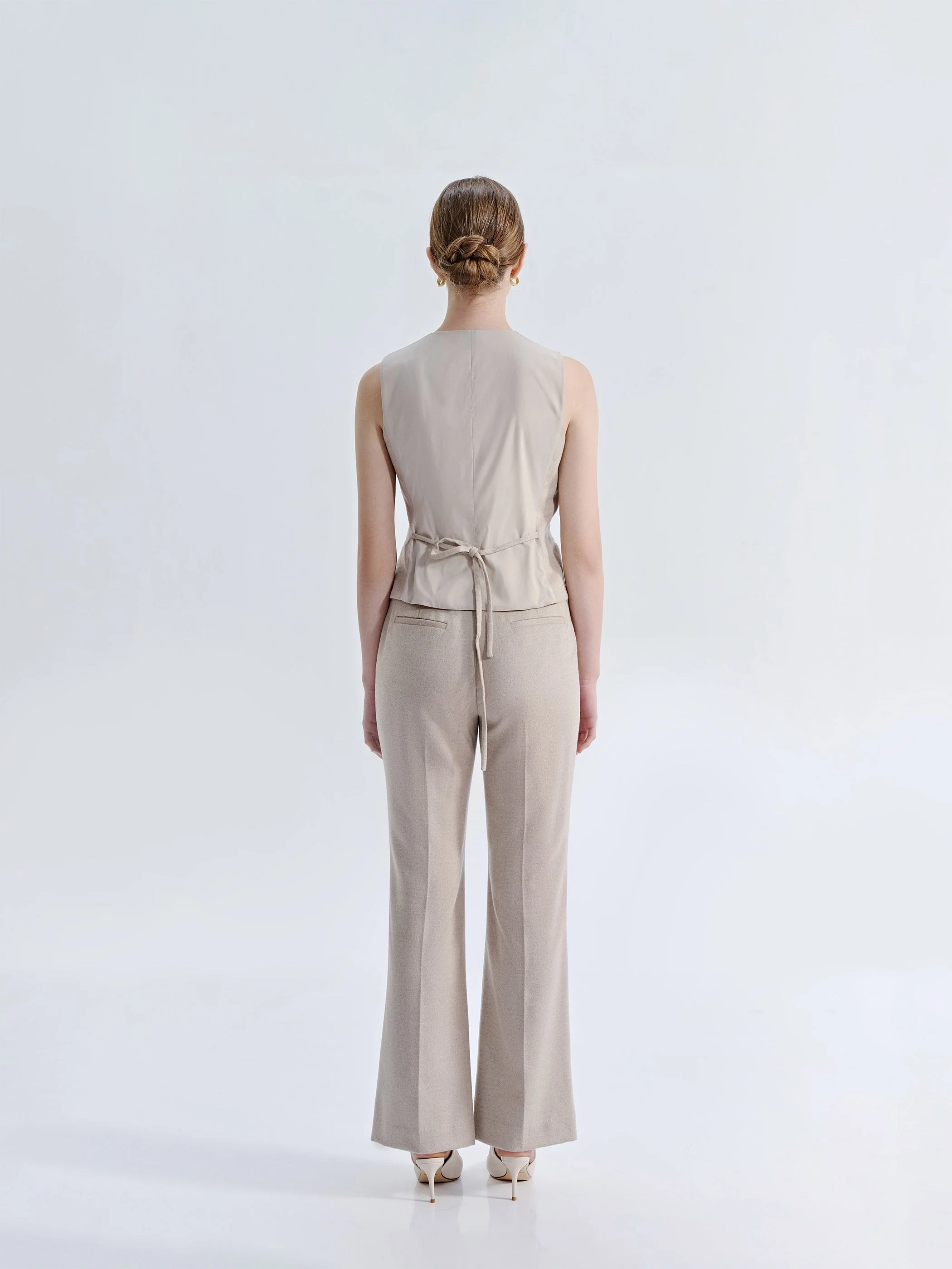 LIORA SILK WOOL SUIT VEST - Image 3