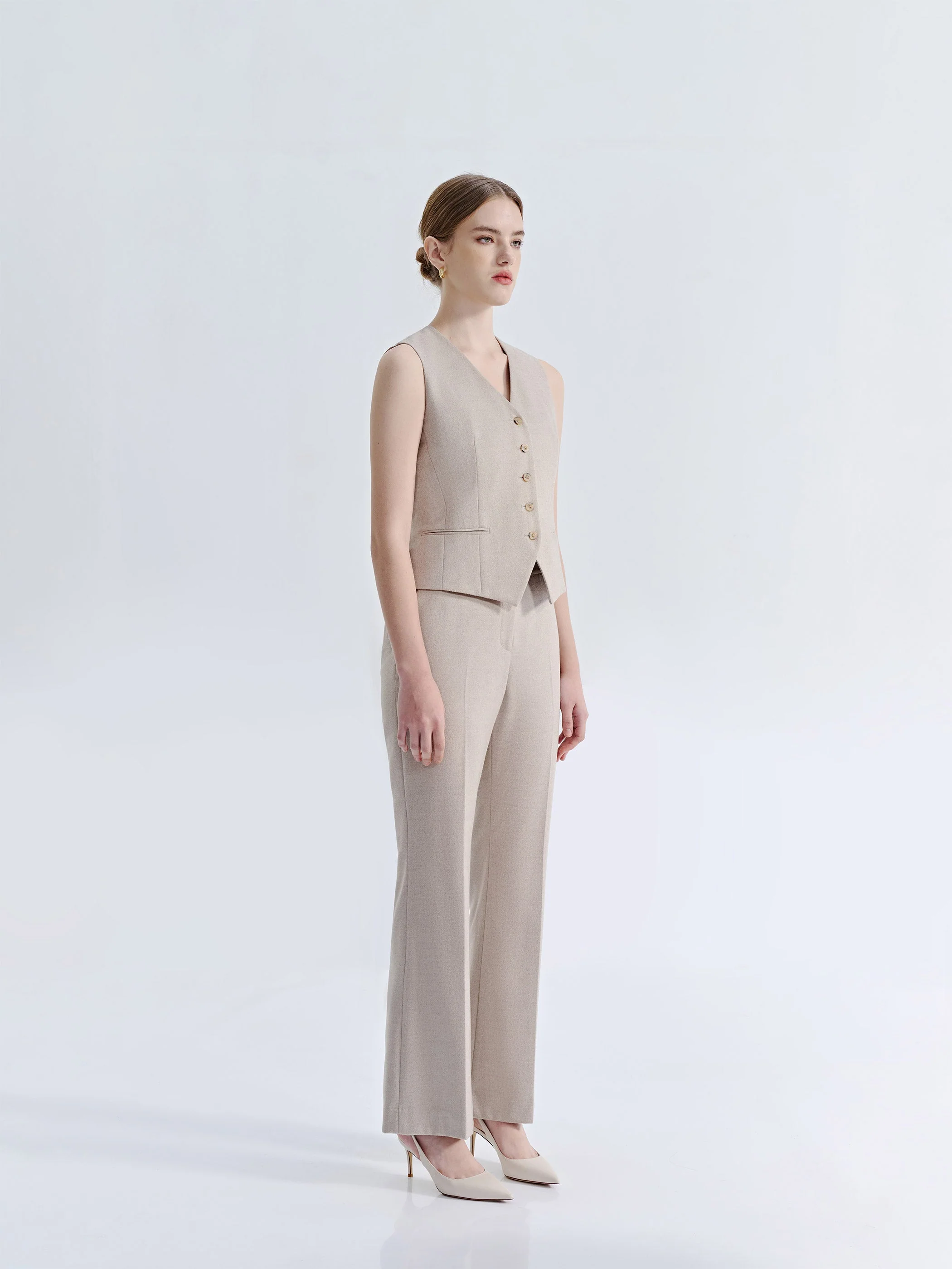LIORA SILK WOOL SUIT VEST - Image 5