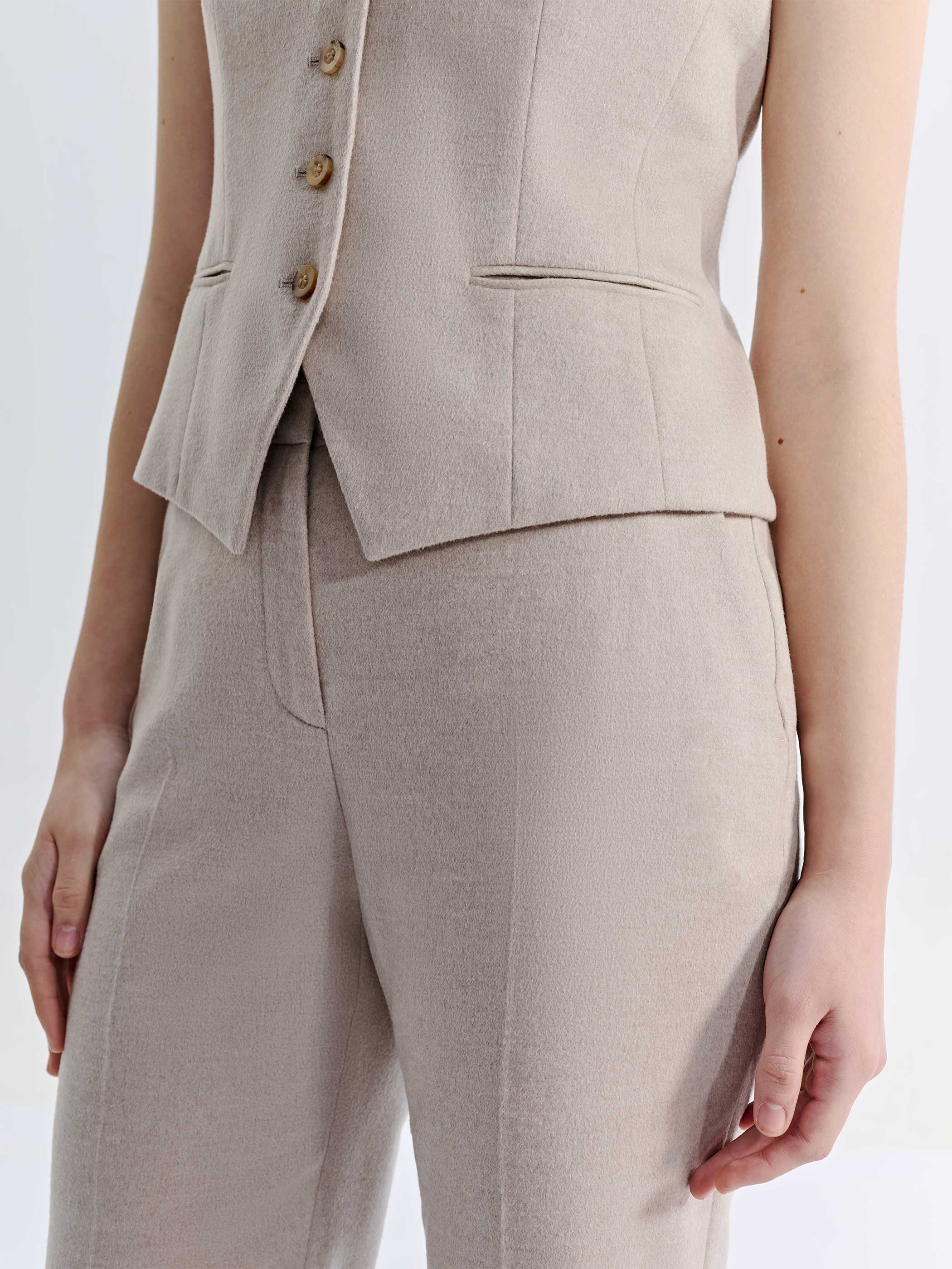 LIORA SILK WOOL SUIT VEST - Image 6