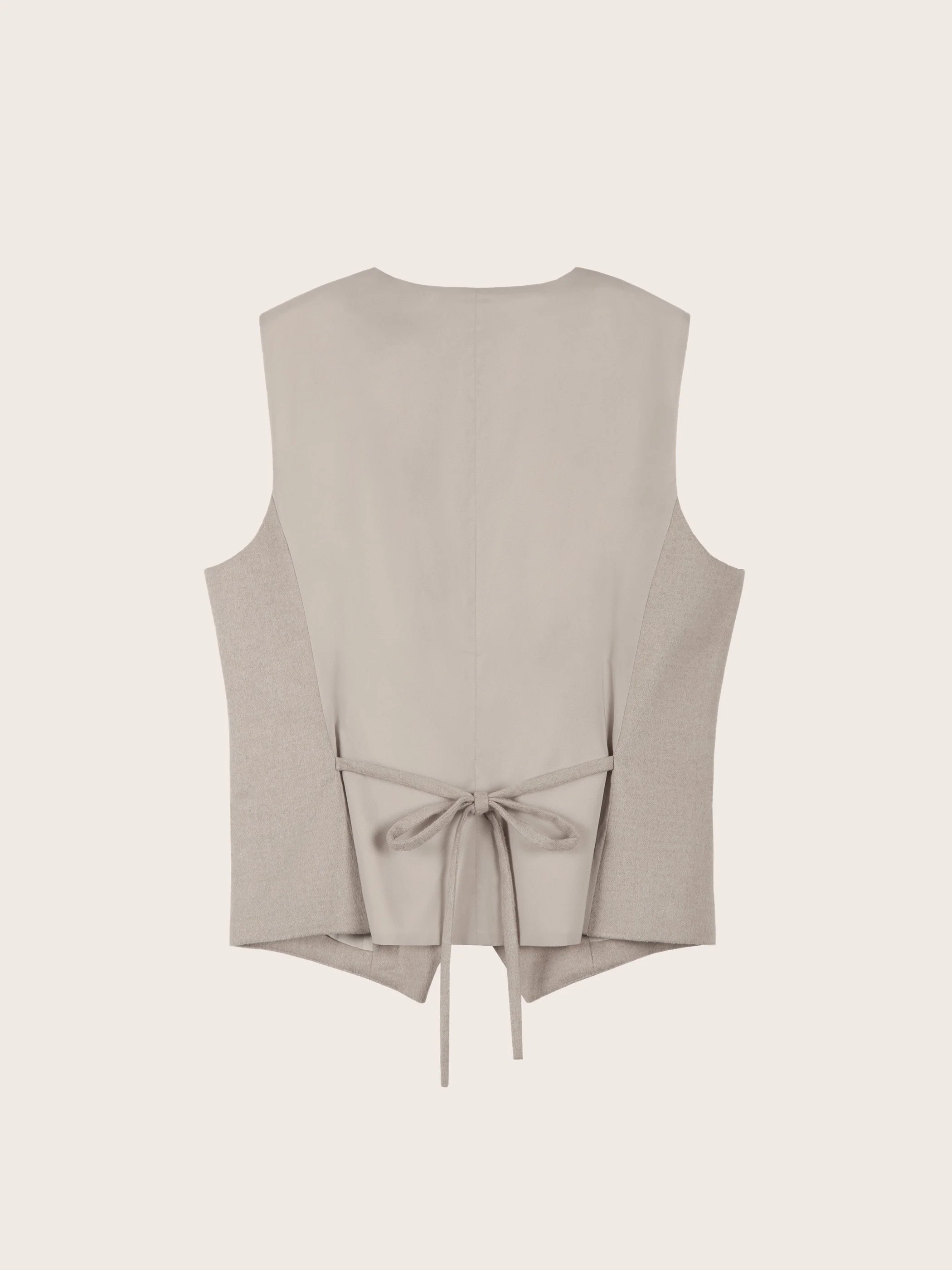 WOOL VEST W/ BACK TIE DEAIL - Image 9