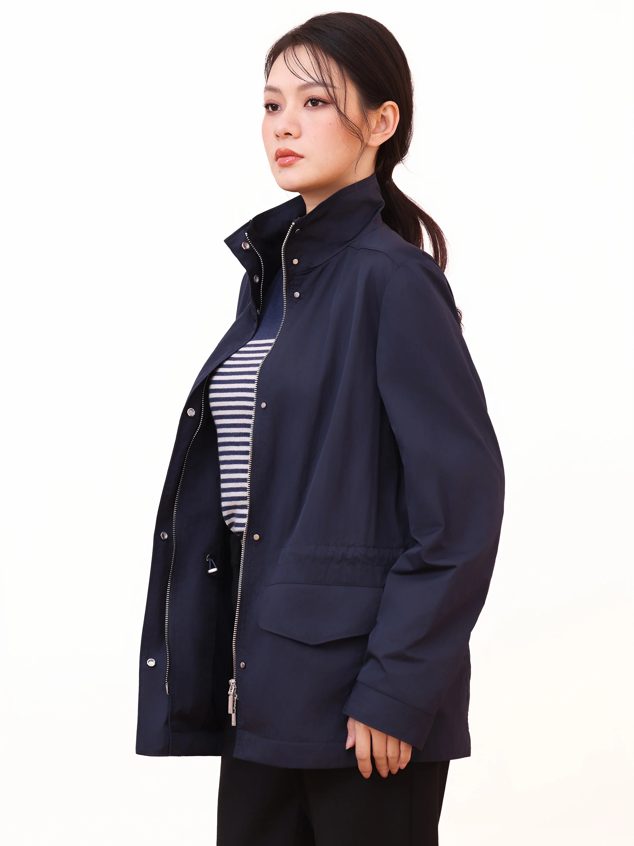 ZIPPED FRONT LONG SLEEVE EFFORTLESS JACKET - Image 6
